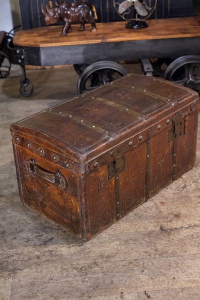 malle ancienne louis vuitton cuir