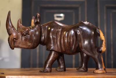 Rhinoceros ebene macassar ancien