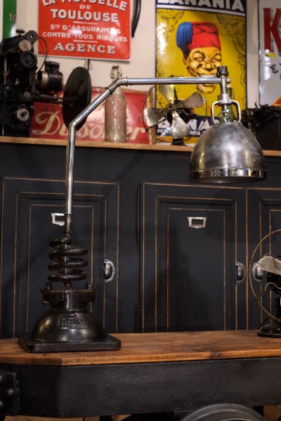 lampe de bureau creation industrielle ancienne