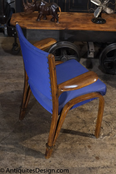 FAUTEUIL VINTAGE 1950 BOW WOOD DE HUGUES STEINER 