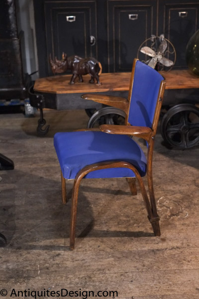 FAUTEUIL VINTAGE 1950 BOW WOOD DE HUGUES STEINER 
