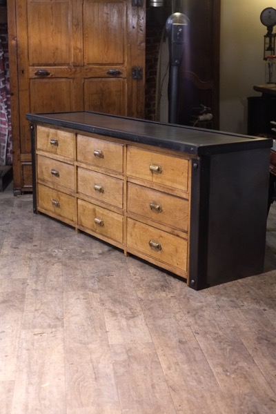 meuble de metier à 9 tiroirs ancien